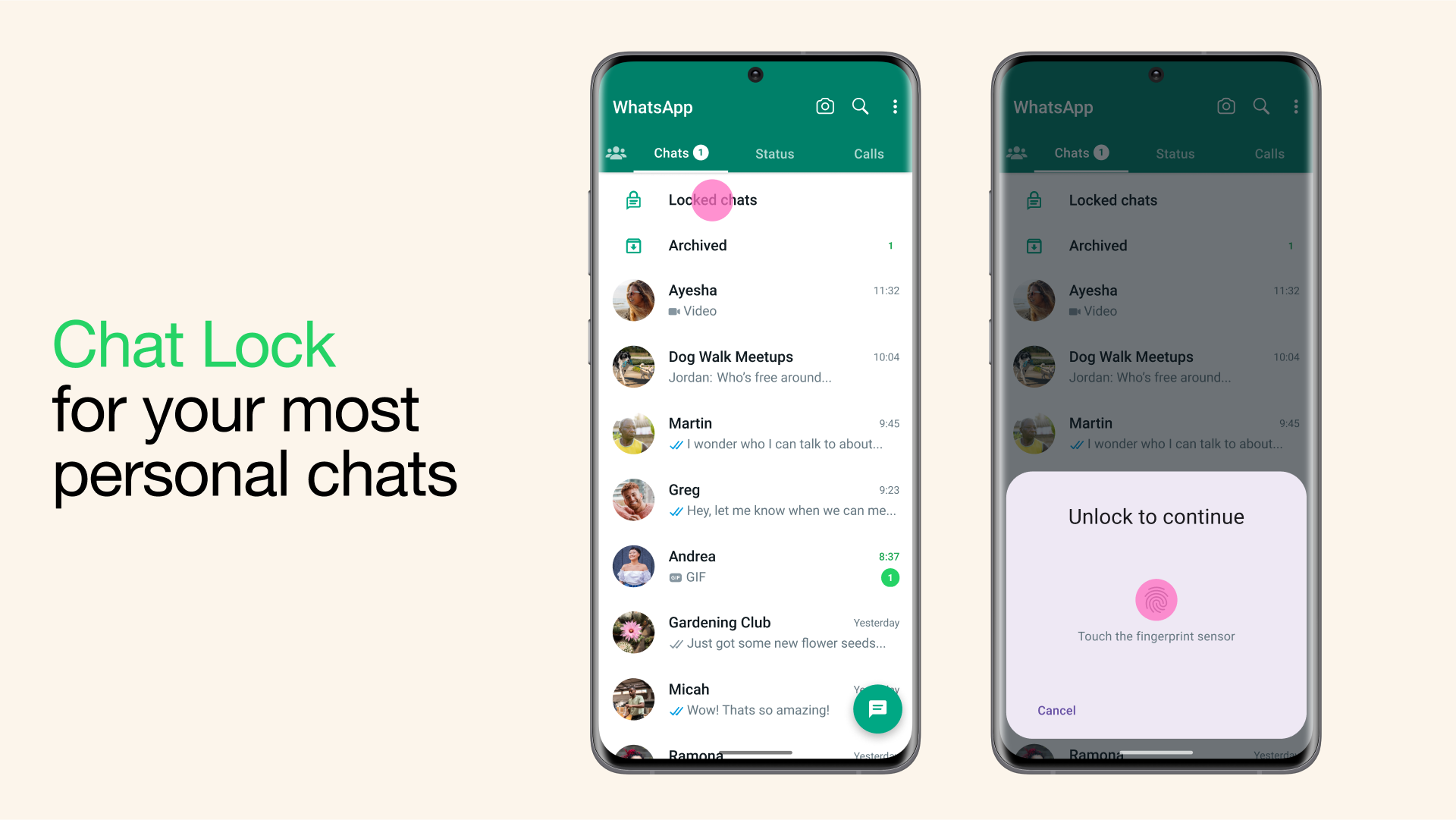 WhatsApp يضيف ميزة مهمة “قفل الدردشة - Chat Lock” الجديدة لتعزيز خصوصية المستخدم